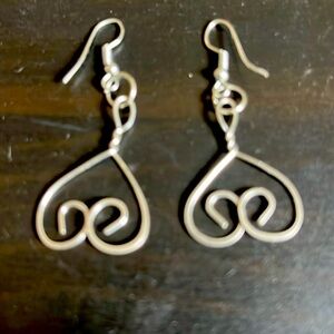Delicate silver earrings